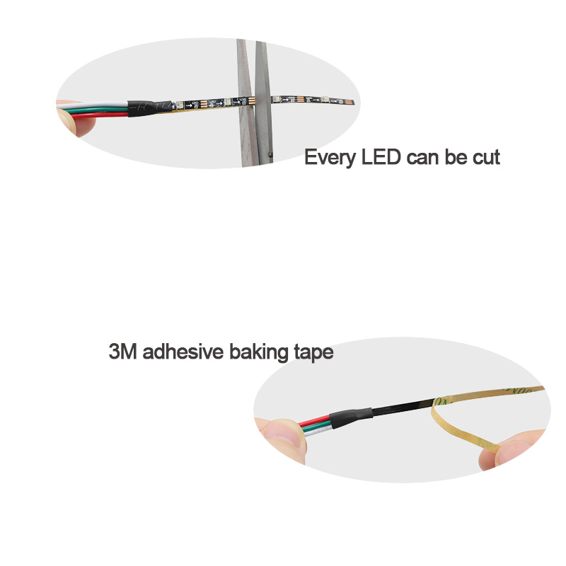 DC5V Narrowest 3mm/0.12in Wide SK6812 RGB 2020SMD 60LEDs/M Digital Individually Addressable LED Strips - 3.28ft Roll DC5V Narrowest 3mm/0.12in Wide SK6812 RGB 2020SMD 60LEDs/M Digital Individually Addressable LED Strips - 3.28ft Roll